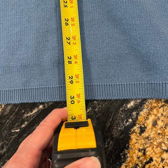 Ann Taylor Blue Belted V-Neck Knit Poncho Sweater - SIZE XS/S - Picture 7 of 7